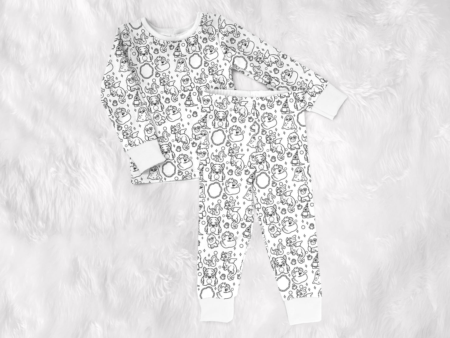 Color Your Dreams Pajamas- Friendly Monsters