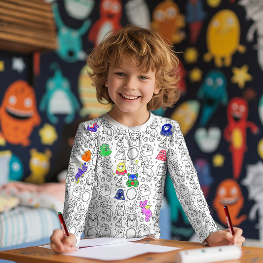 Color Your Dreams Pajamas- Friendly Monsters