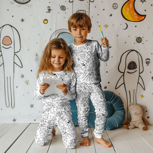 Color Your Dreams Pajamas - Outer Space Adventures